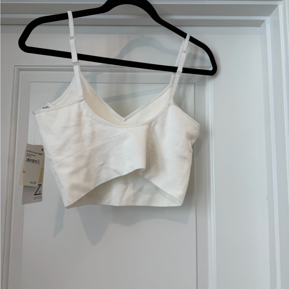 Zella White Ribbed Top - Picture 2 of 3